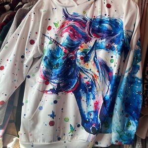 Colorful Unicorn Graphic Sweatshirt